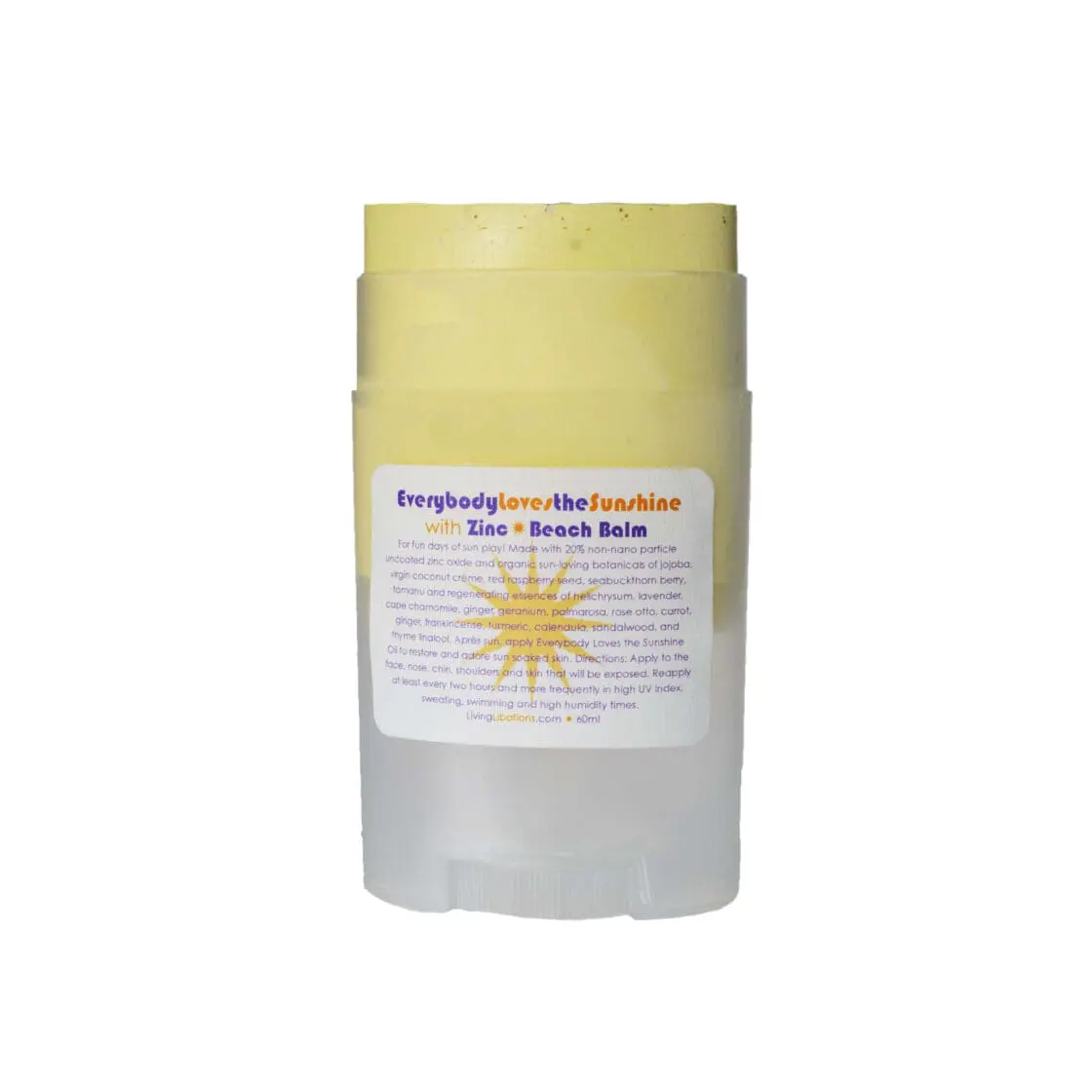 Living Libations Everybody Loves the Sunshine with Zinc Beach Balm
