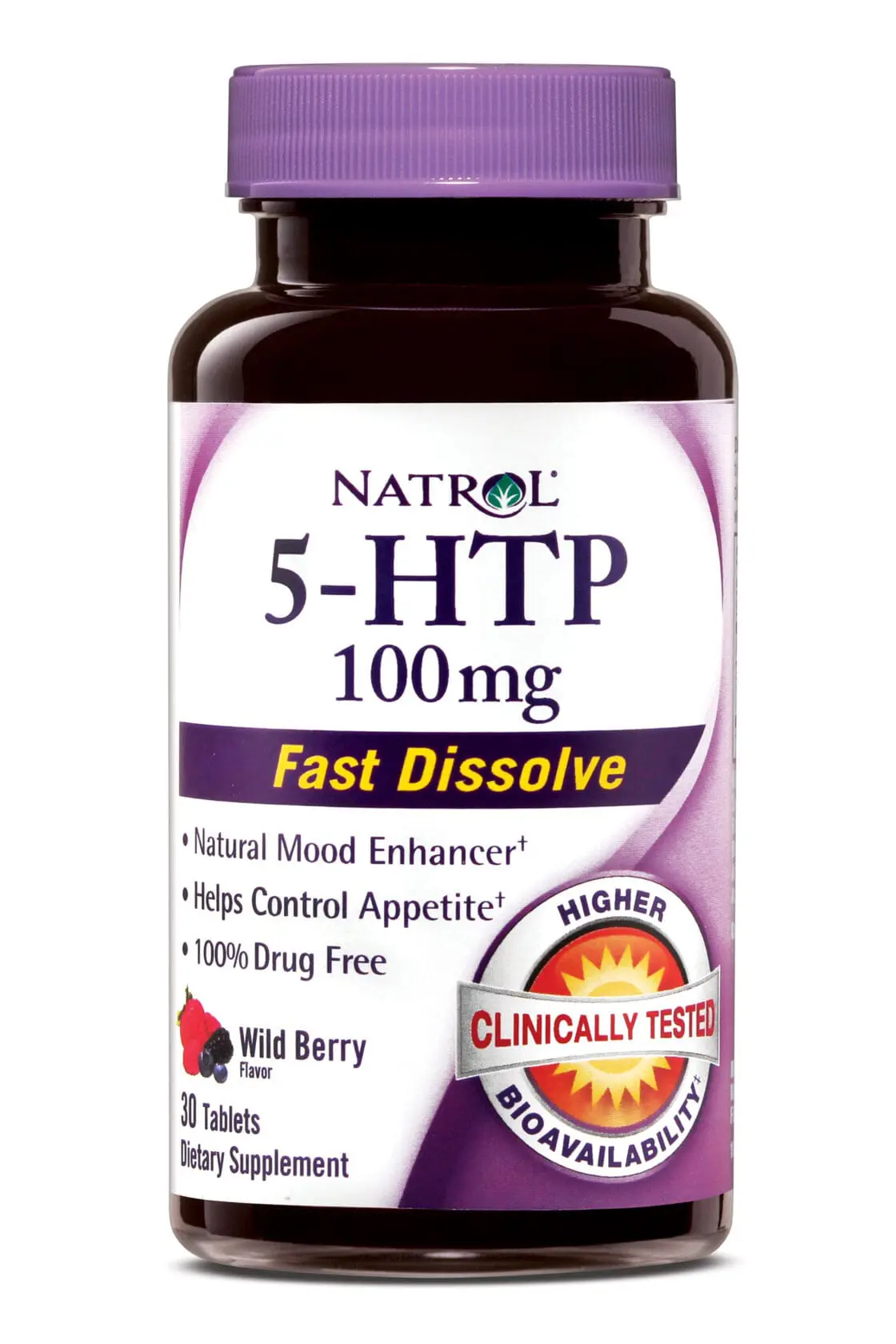 A bottle of Natrol 5-HTP supplement