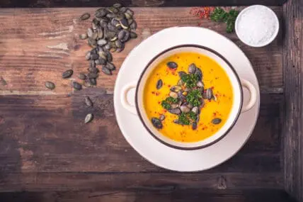 Carrot, turmeric, and ginger soup recipe