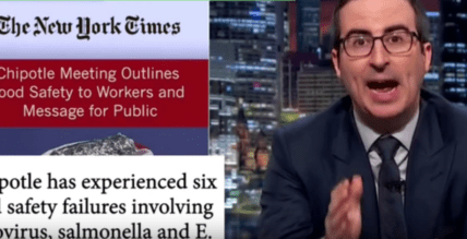 'Thank You for Your Bravery': John Oliver Skewers Chipotle in Must-Watch Video