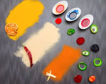 Natural food coloring that comes from plants.