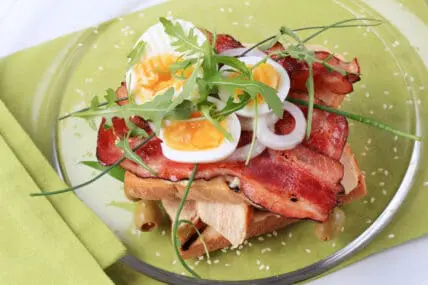 Sturgeon bacon is all the rage at this restaurant.