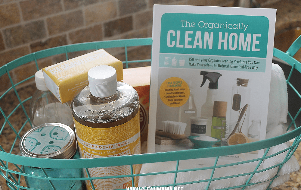 Book and natural cleaning supplies