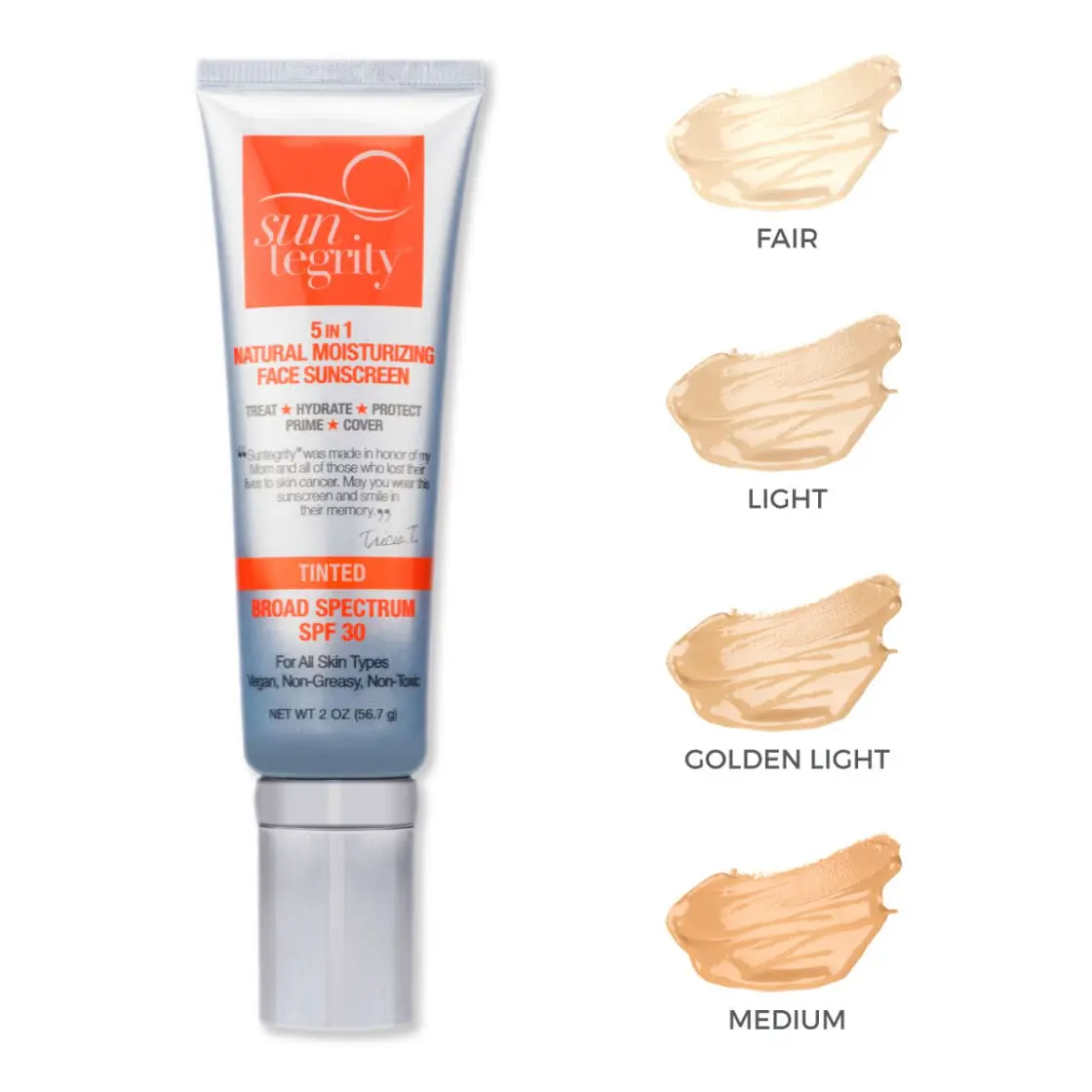 Suntegrity 5-In-1 Natural Moisturizing Tinted Face Sunscreen SPF 30