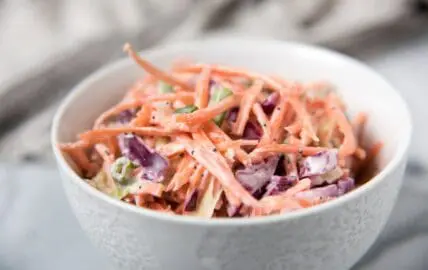 Vegan Coleslaw Recipe with Tahini-Ginger Dressing
