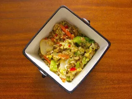 vegetable fried cauliflower rice photo