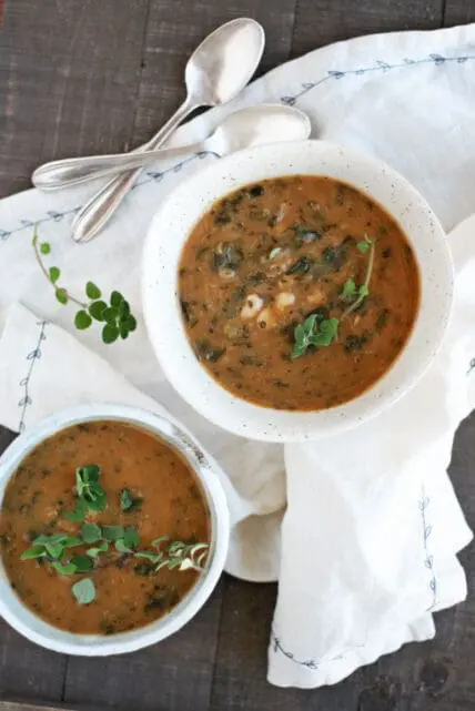 white bean, turkey, and kale soup