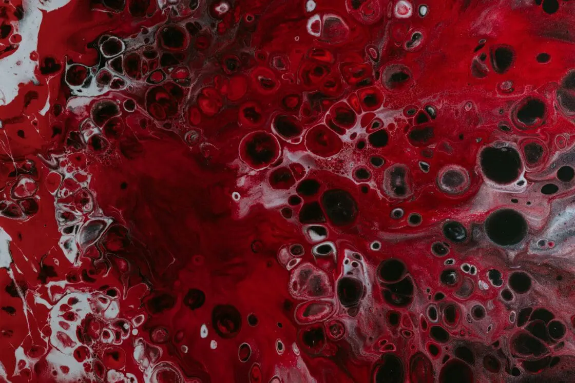 a close up of a dark red liquid with bubbles to illustrate the question: is red wine healthy for your heart