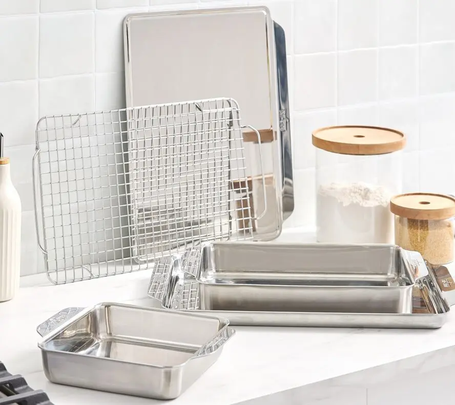 Image of All-Clad stainless steel bakeware set of 5.