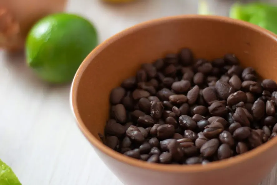 cooked black beans for a black bean veggie burger