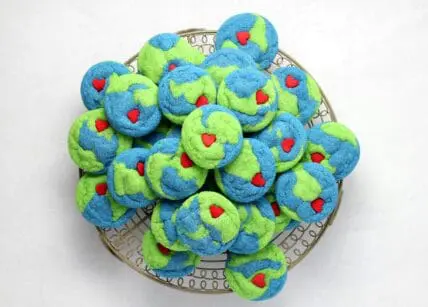 image of earth cookies for Earth Day: 9 Easy Food Sustainability Tips: Eating for Earth Day and Every Day