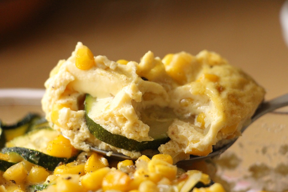 corn and squash pudding