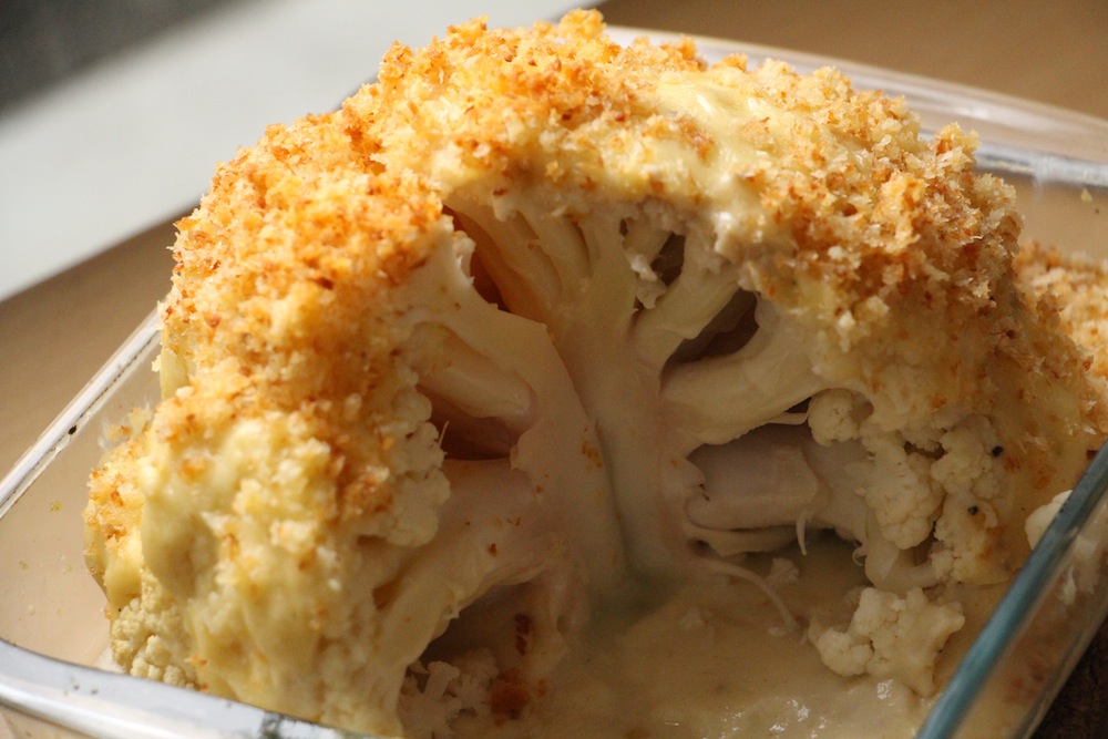 whole roasted cauliflower