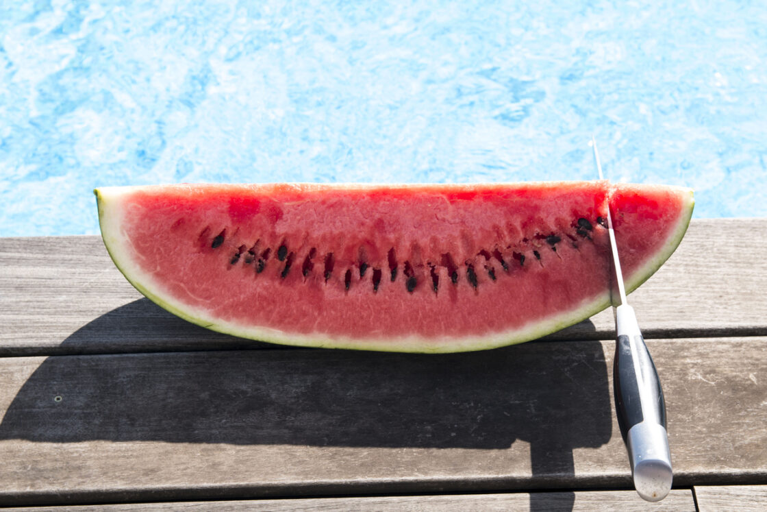 Watermelon by pool