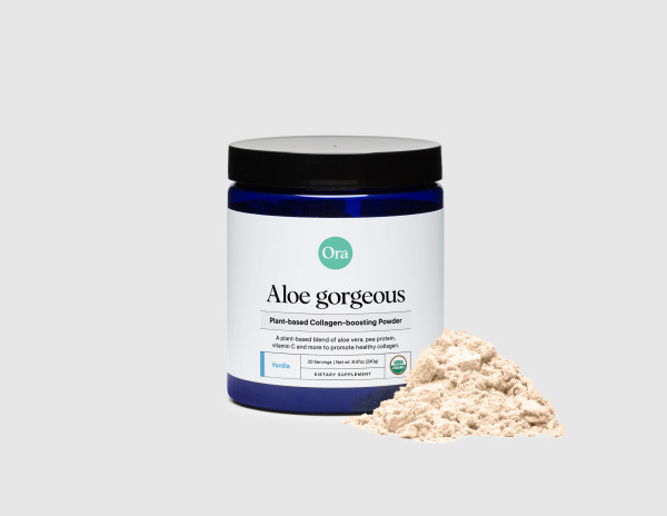 Ora Organic Aloe Gorgeous Plant-Based Collagen Boosting Powder, Vanilla may be the best collagen supplement support, that doesn't contain animal ingredients, like collagen peptides powders, for vegans and vegetarians to support healthy skin, and support collagen synthesis within the human body with ingredients like vitamin C. It contains Organic Pea Protein which is high in lysine, an amino acid that plays an important role in creating collagen or supporting collagen synthesis in the human body.