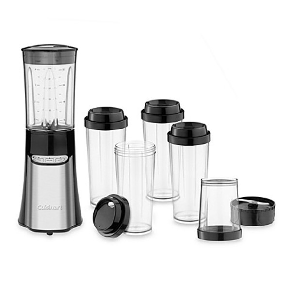 Cuisinart personal blender and cup attachments set in stainless steel and black