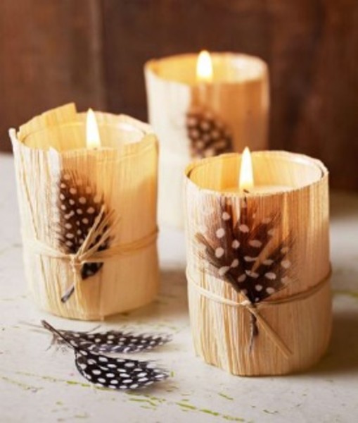 log candleholder