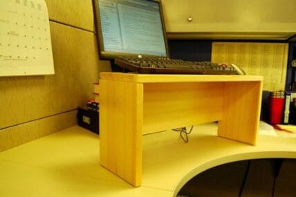 butcher block standing desk