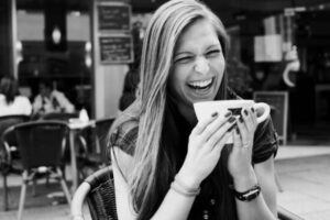 Woman laughing