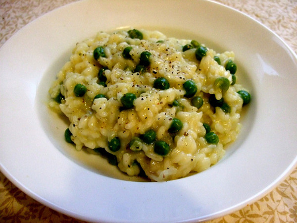 risotto with peas