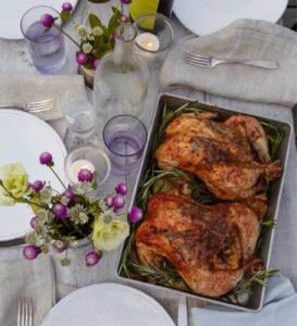 one pot meals roasted chicken with vegetables, lemon and rosemary