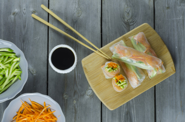 Summer vegan recipes, rolls
