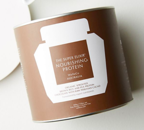 WelleCo The Super Elixir Nourishing Protein powder in brown container