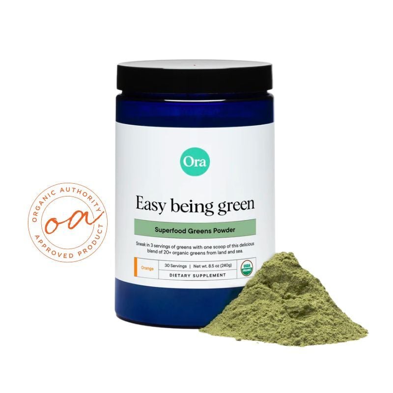 Ora Organic Easy Being Green – Superfood Greens Powder – Orange