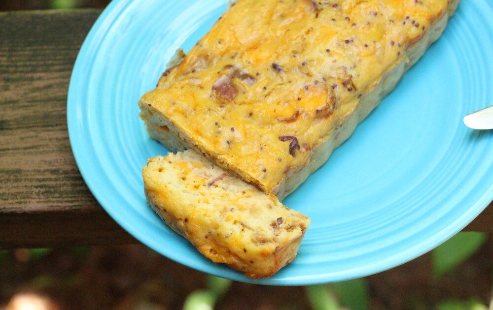 beer, cheddar and bacon cake