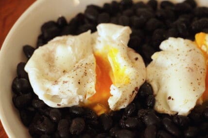 A Protein-Packed Spiced Mexican Black Beans Recipe with Poached Eggs