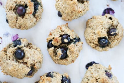 blueberry breakfast cookies on blue foods list for longevity via Organic Authority