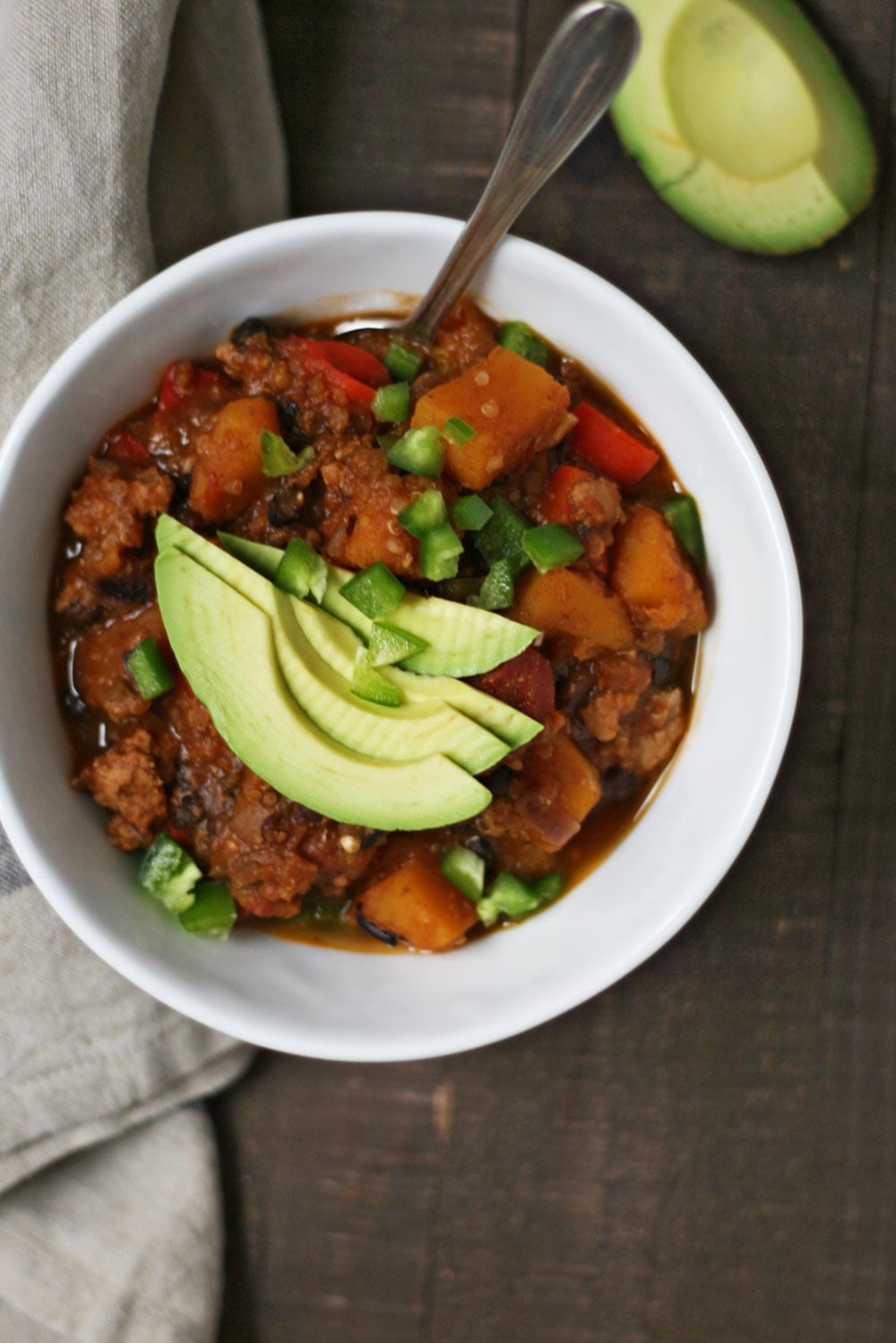 Next Level Turkey Chili Recipe with Sweet Butternut Squash and Quinoa - Organic Authority