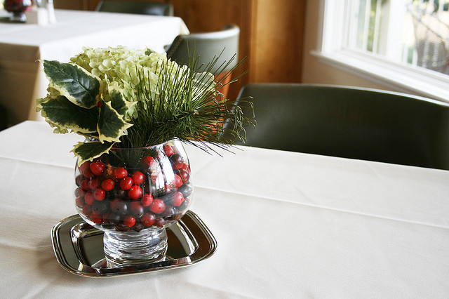 cranberries and greenery photo