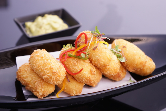 Sweet Potato Croquettes Recipe with Goat Cheese Dip