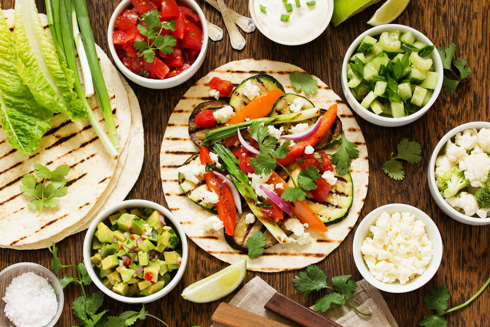 grilled vegetable fajitas
