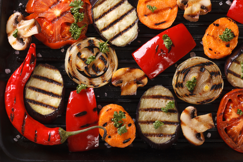 grilled vegetables for a summer vegetable panini