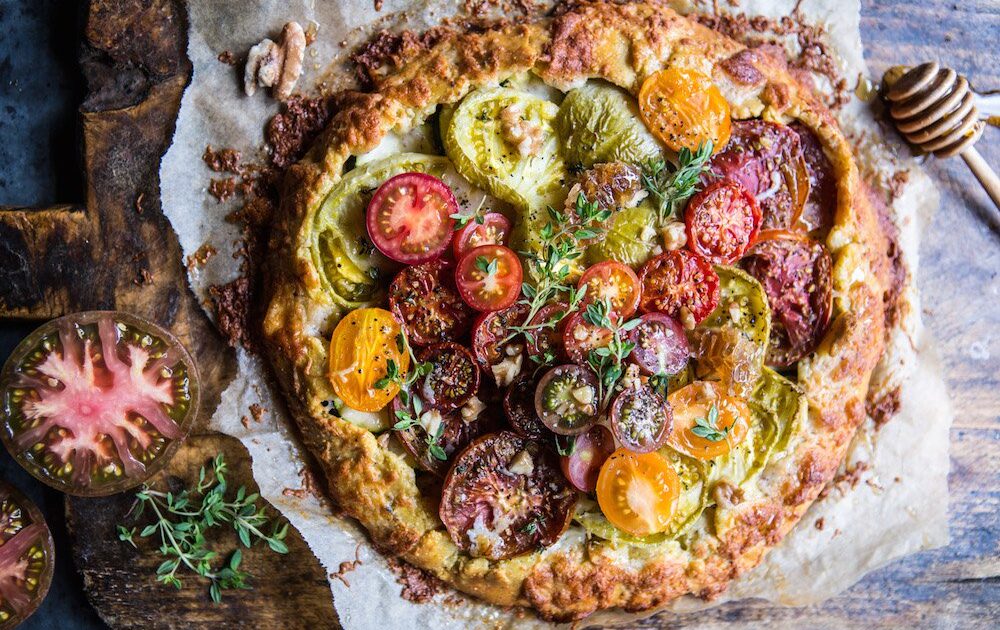tomato recipes - tomato and zucchini galette