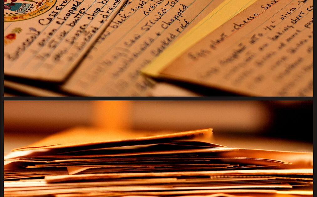 Great ideas for how to organize recipes.