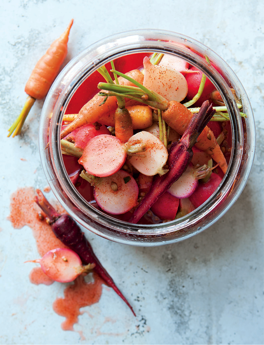 Image of Addictive Pickled Carrots Recipe With Radishes and Secret Spices that are fermented foods at home