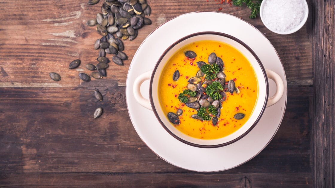 Carrot, turmeric, and ginger soup recipe