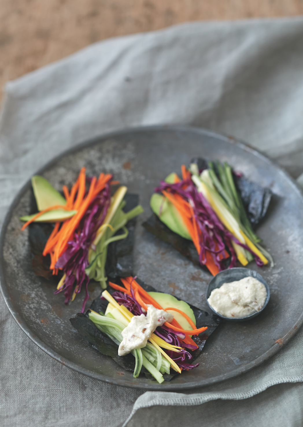 Sunrise Nori Wraps Recipe with Spicy Tahini Drizzle