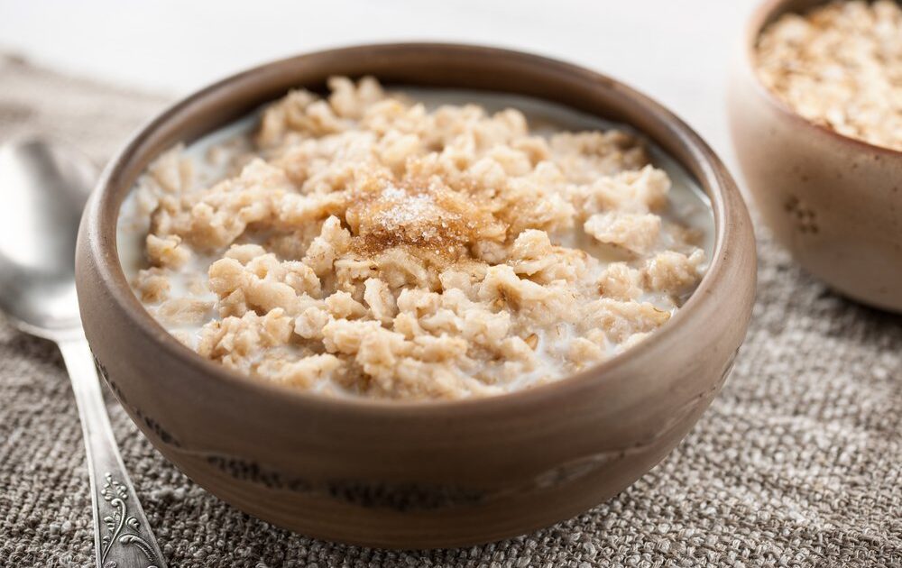 steel cut oatmeal with cinnamon and coconut oil