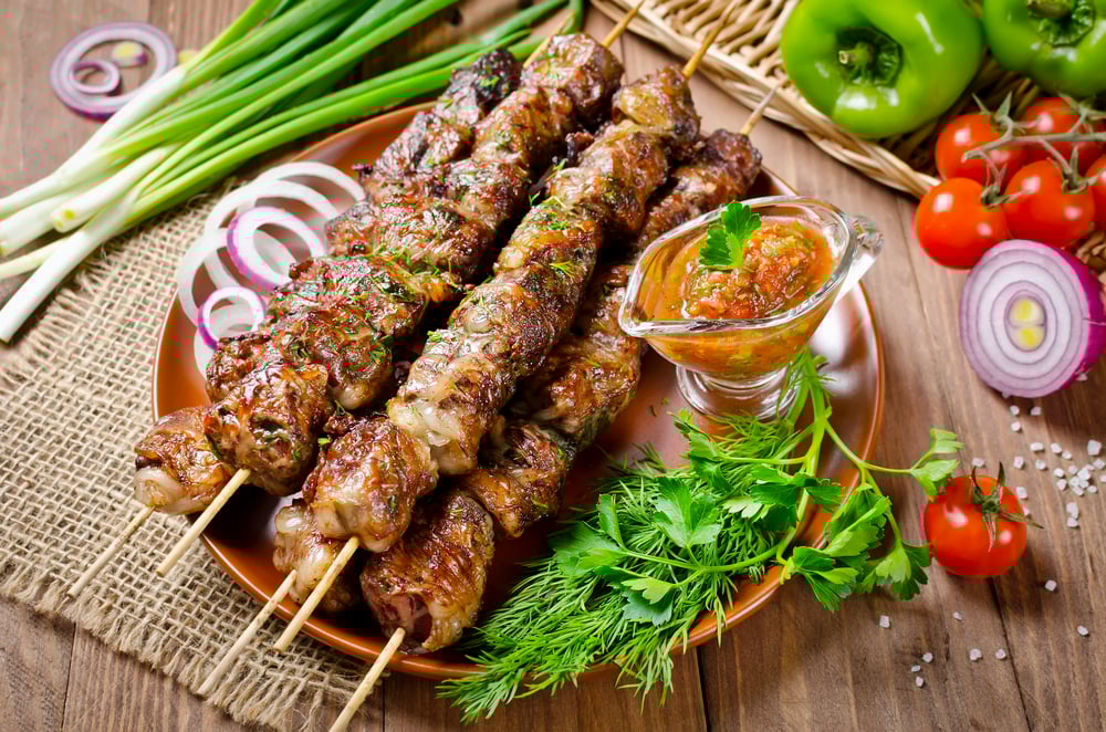 beef liver kebabs are super rich in iron