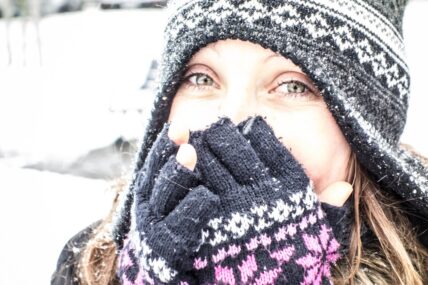 woman snow