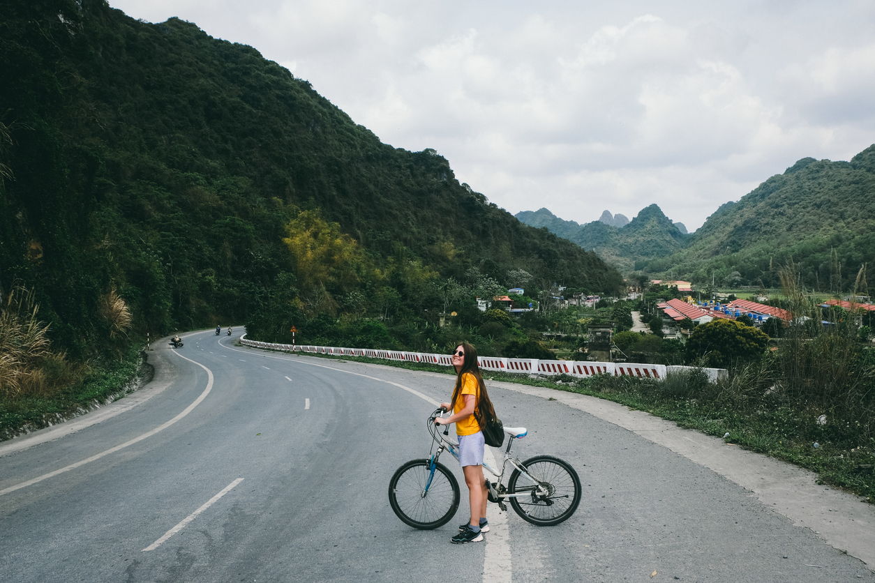 woman on bike