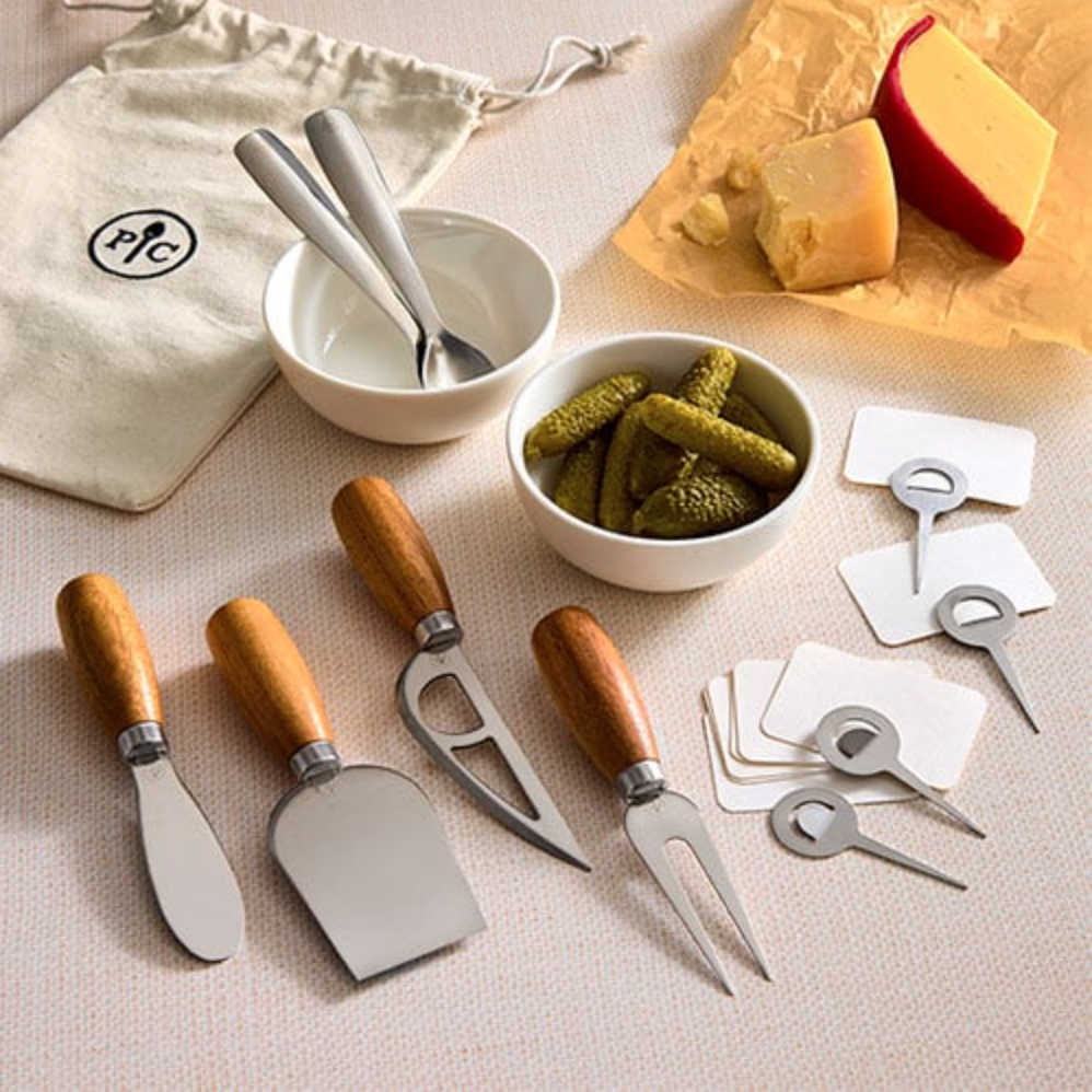 image of a cheese board and charcuterie set of Fun kitchen gadgets for gifts