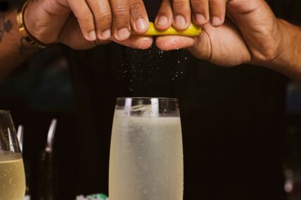 cocktail using champagne jonathan borba unsplash
