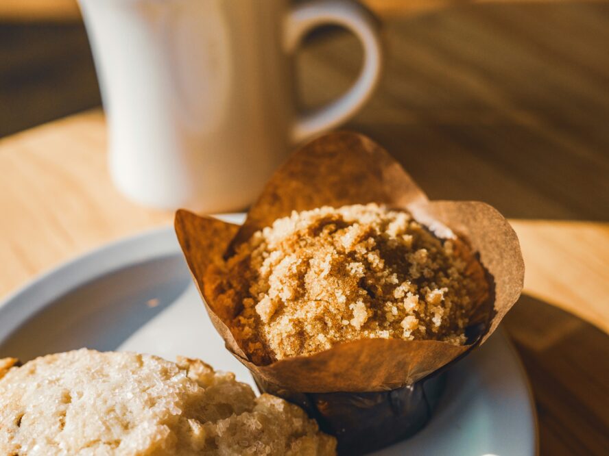 fall breakfast pumpkin muffin