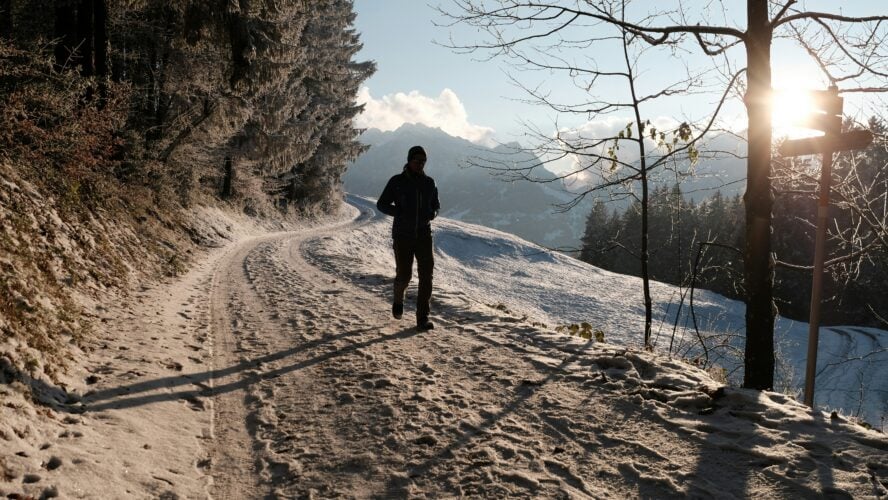 Running Outside in the Winter Unsplash