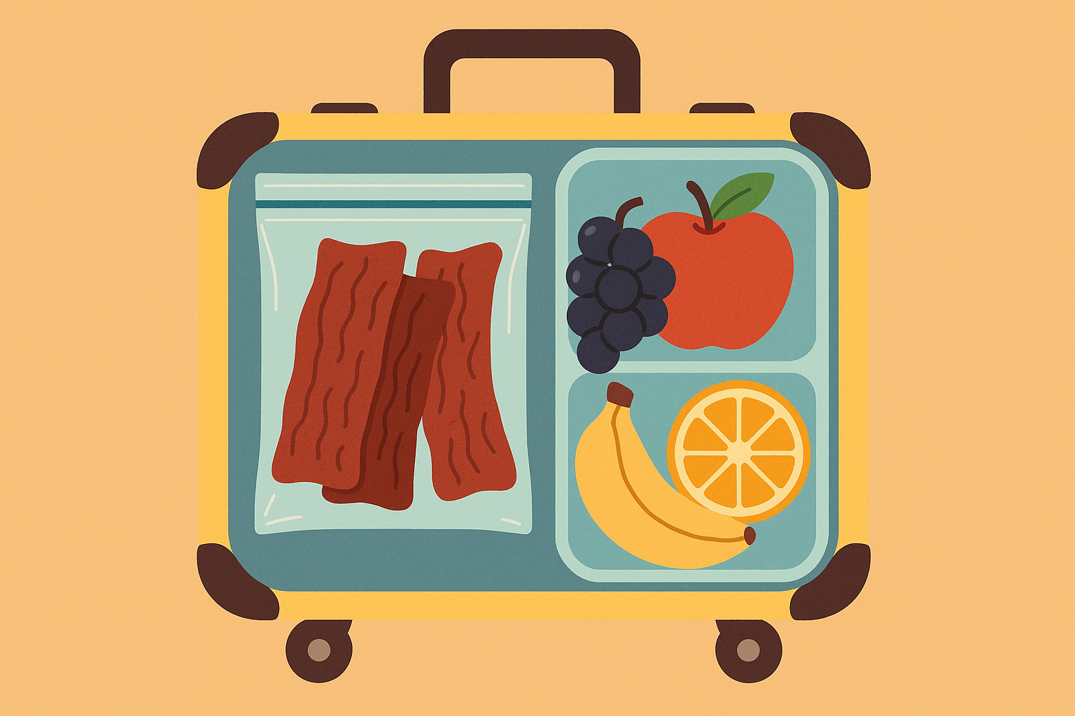 Travel preparation for meat and fruit diet